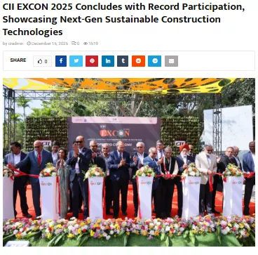 Snapshot of the EXCON 2025 article published by Karnataka Newsroom