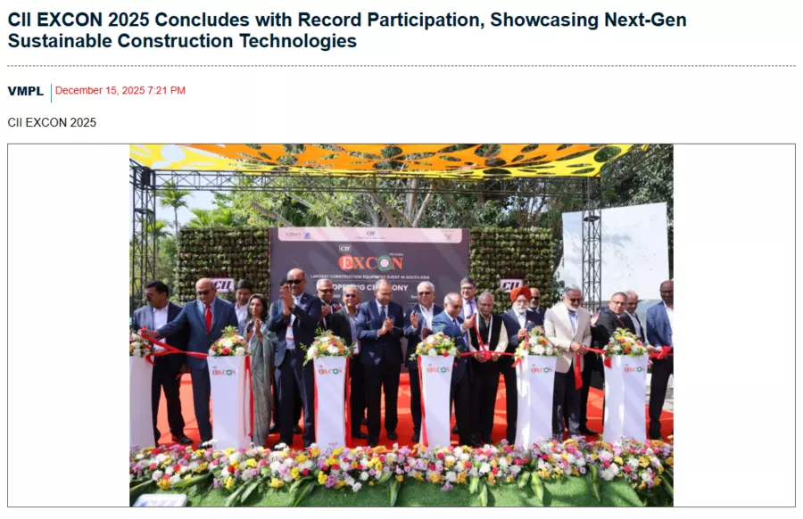 Snapshot of the EXCON 2025 article published by IANS Live